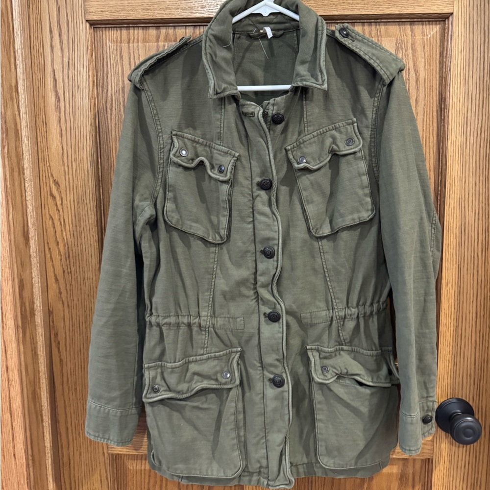 Free People “Not Your Brother’s Surplus Jacket” – Olive Green – Size S